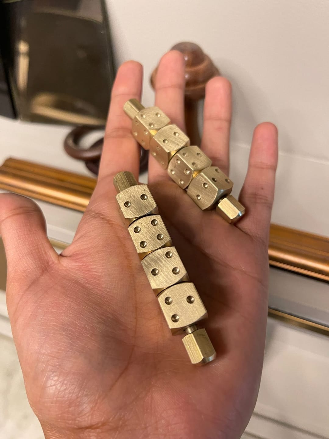 Customer photo review of Brass Ramal Pass Dice for Divination — Professional Vastu Remedy, Astrology & Spiritual Consulting Set By Vastu Mandir