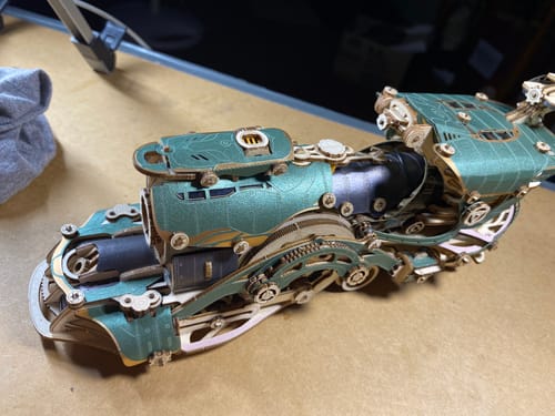 Customer photo review of Rokrgeek Fantasy Steampunk Train 3D Wooden Puzzle