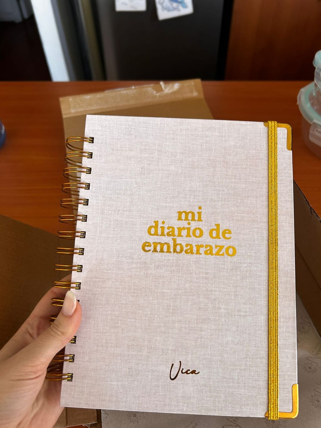 Customer photo review of Diario Único Mi Embarazo - Fabric