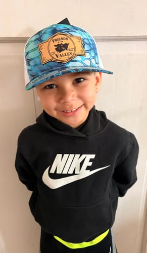 Customer photo review of Richardson 112 Genuine Leather Patch Hats Laser Engraved