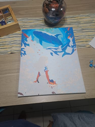 Customer photo review of Inmensidad Azul (Pintura por Números) 40x50 cm