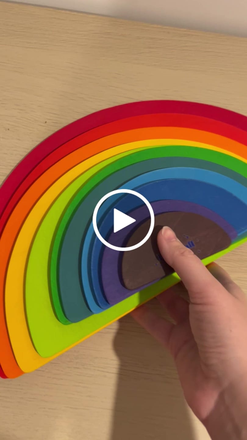 Customer video review of LaLaLull Australia® Wooden Rainbow Semicircle - 11 Pcs