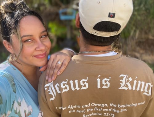 Customer photo review of Jesus Is King Oversized Tee