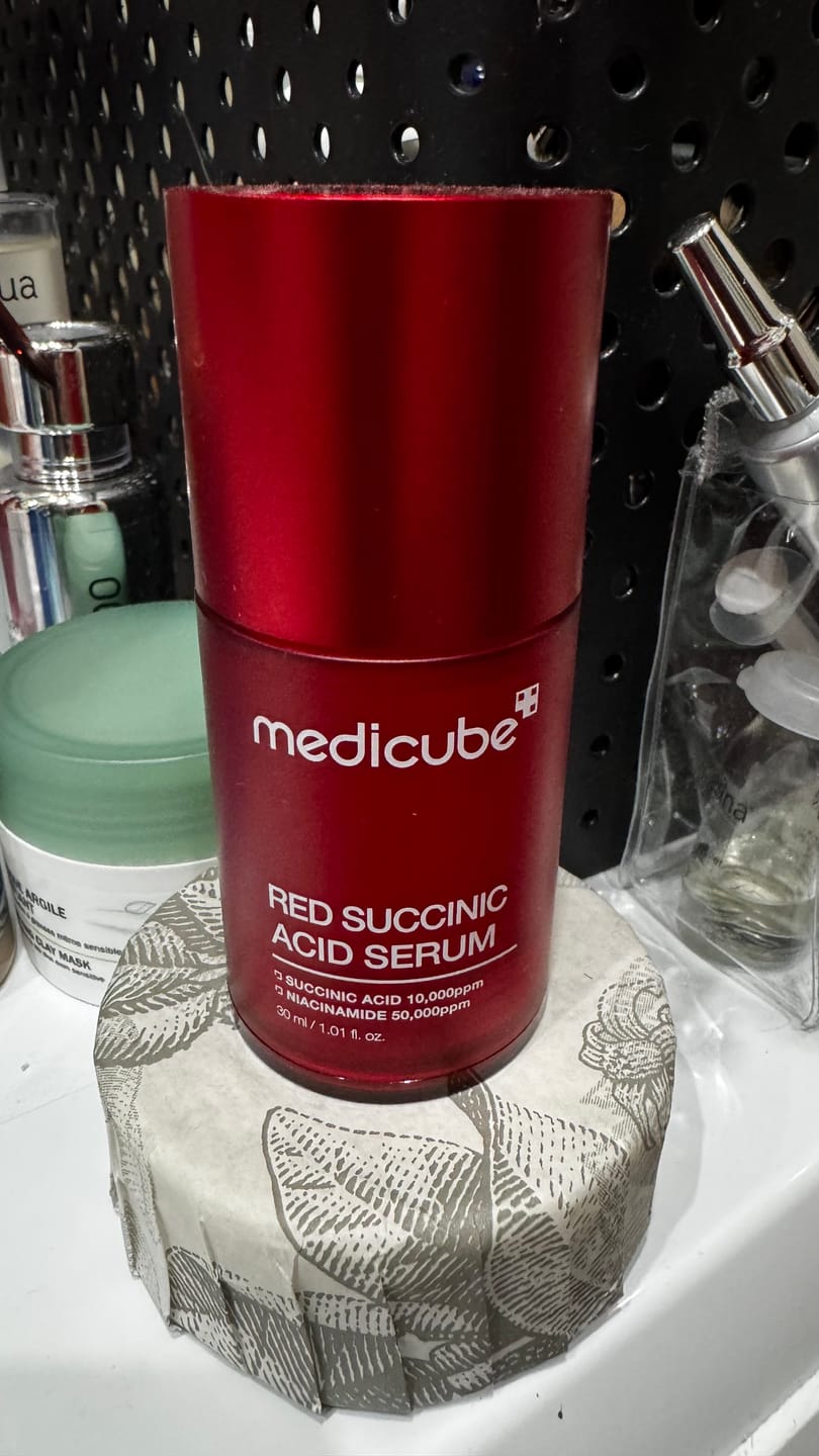 Customer photo review of Serums ar dzintarskābi aknes novēršanai Medicube Red Succinic Acid Serum