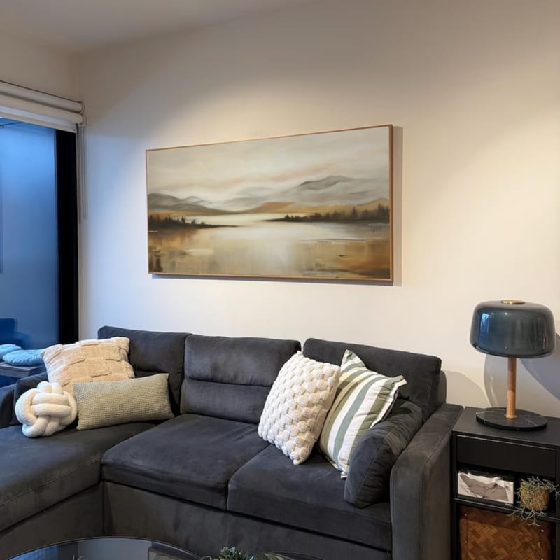 Customer photo review of Abstract Mountain Canvas Art #MO028