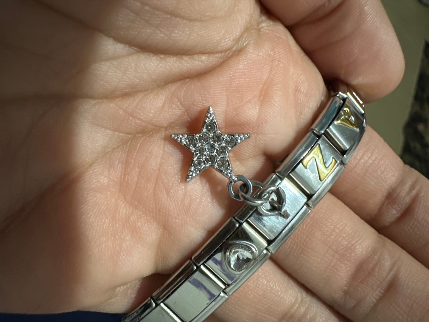Customer photo review of Charm Colgante Estrella Plata