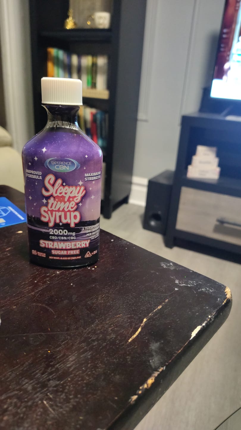 Customer photo review of Sleepy Time Syrup - Sugar Free Strawberry