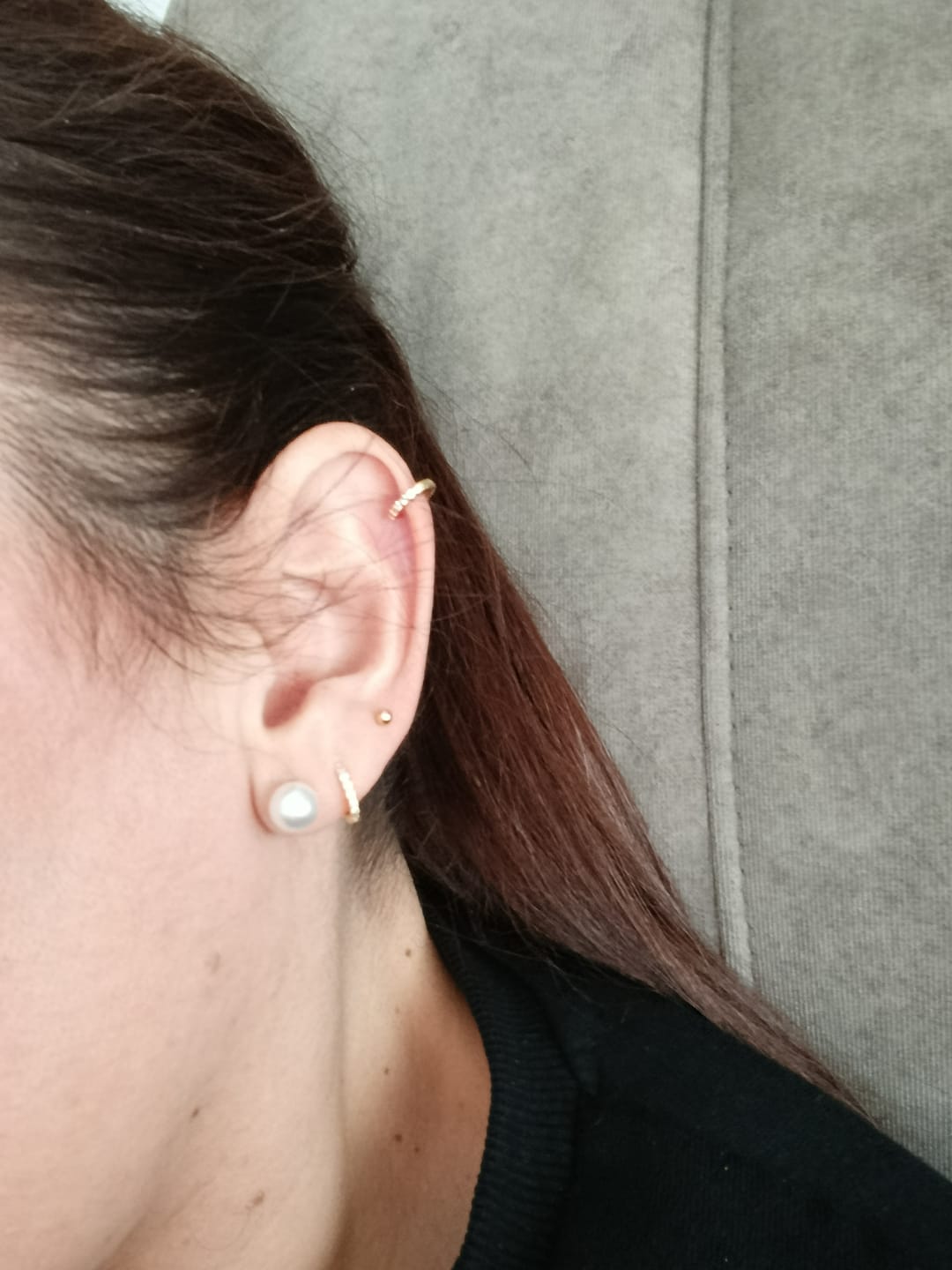 Customer photo review of Pendientes Triple Aros