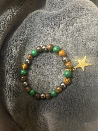 Customer photo review of »Erdung« Blockadenlöser aus Malachit, Hämatit und Tigerauge inkl. abgebrochenem Stern