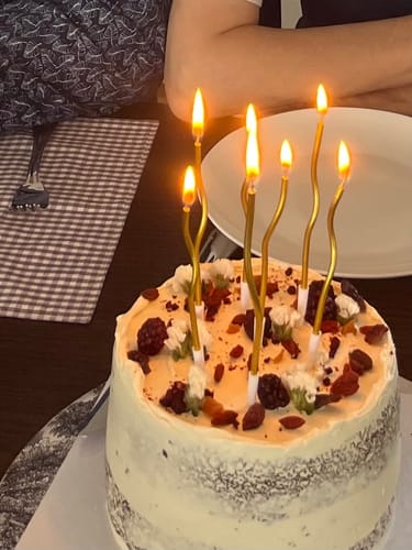 Customer photo review of carrot cake