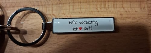 Customer photo review of Kennzeichen Schlüsselanhänger Mini Nummernschild Metall