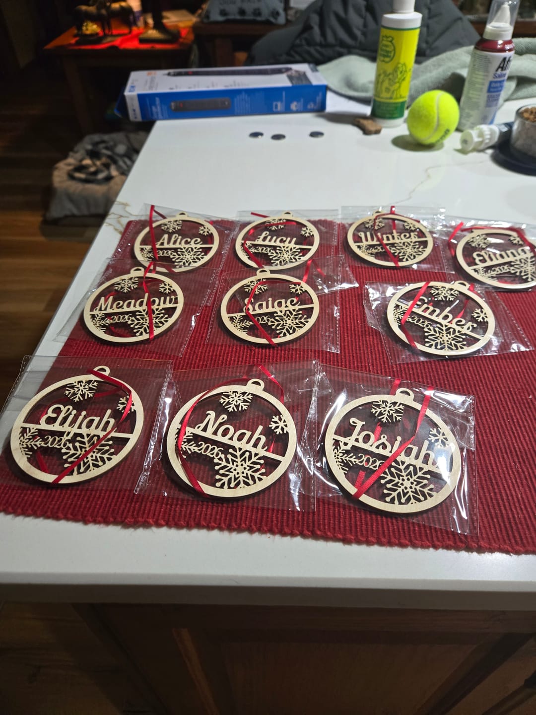 Customer photo review of Personalized Christmas Ornaments