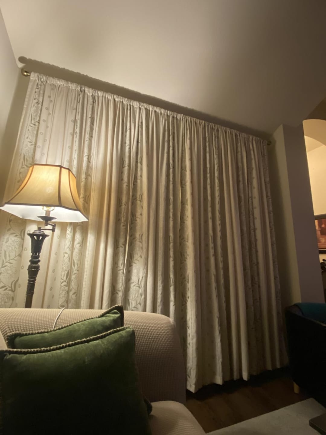 Customer photo review of Hydrangea Embroidered Linen Curtains