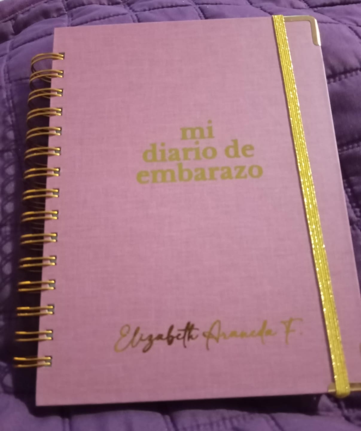 Customer photo review of Diario Único Mi Embarazo - Fabric