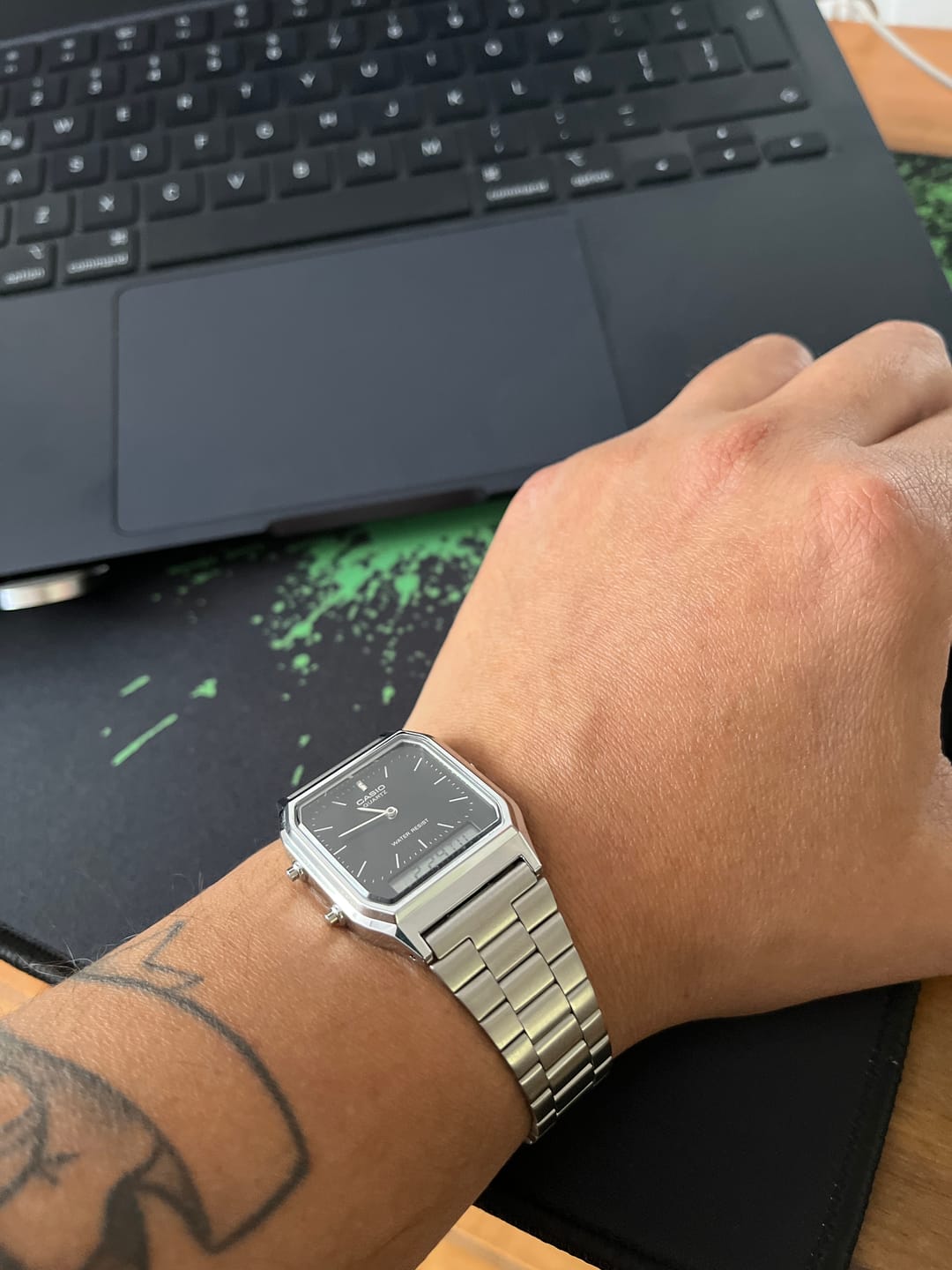 Customer photo review of Reloj Casio Vintage A158WA-1DF Azul/Plateado