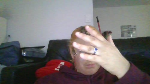 Customer photo review of Ocean Heart Ring - Sapphire