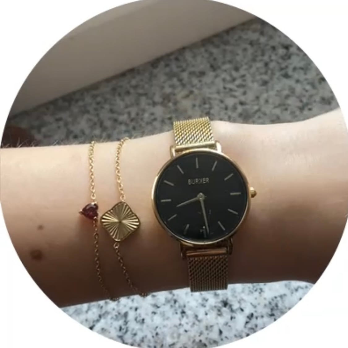 Customer photo review of Flora Gold Bracelet