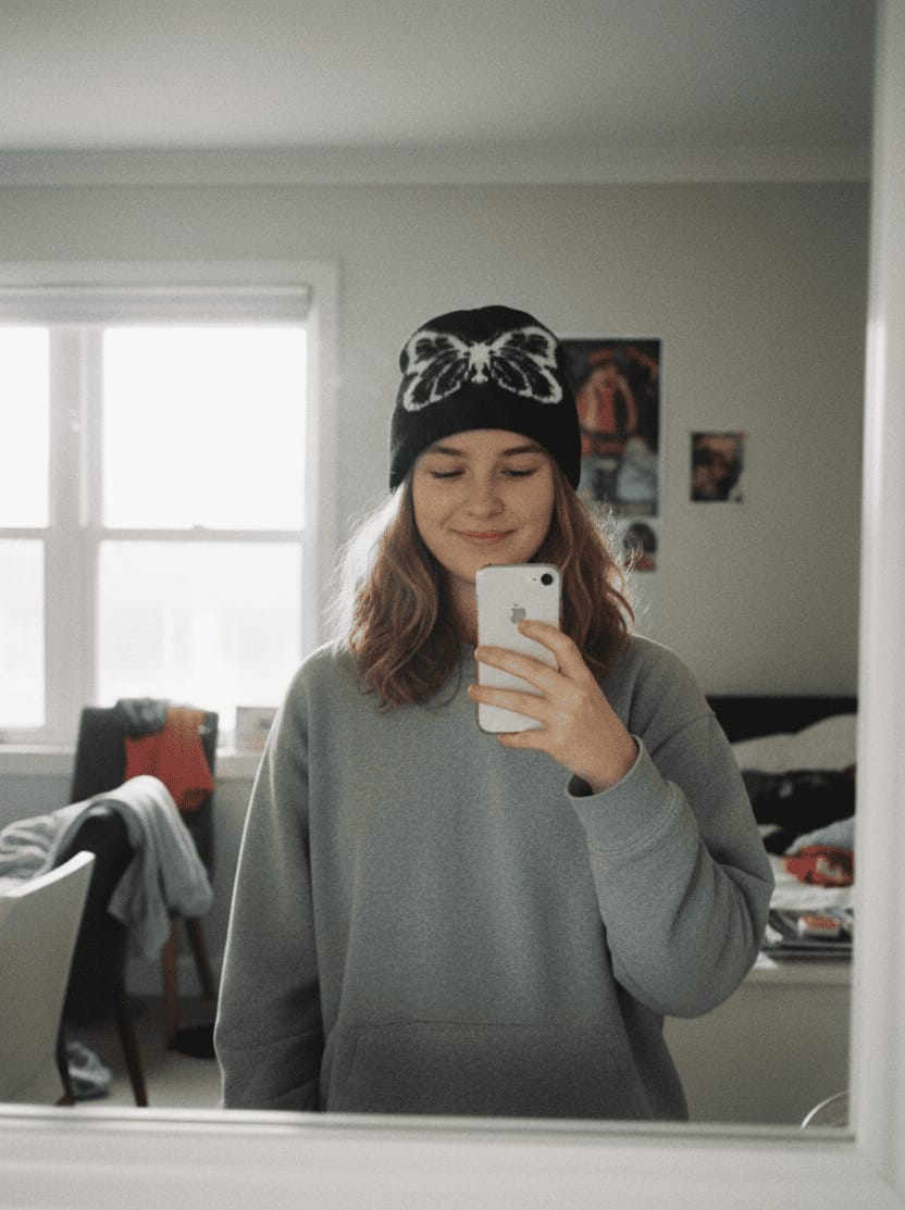 Customer photo review of Bonnet papillon
