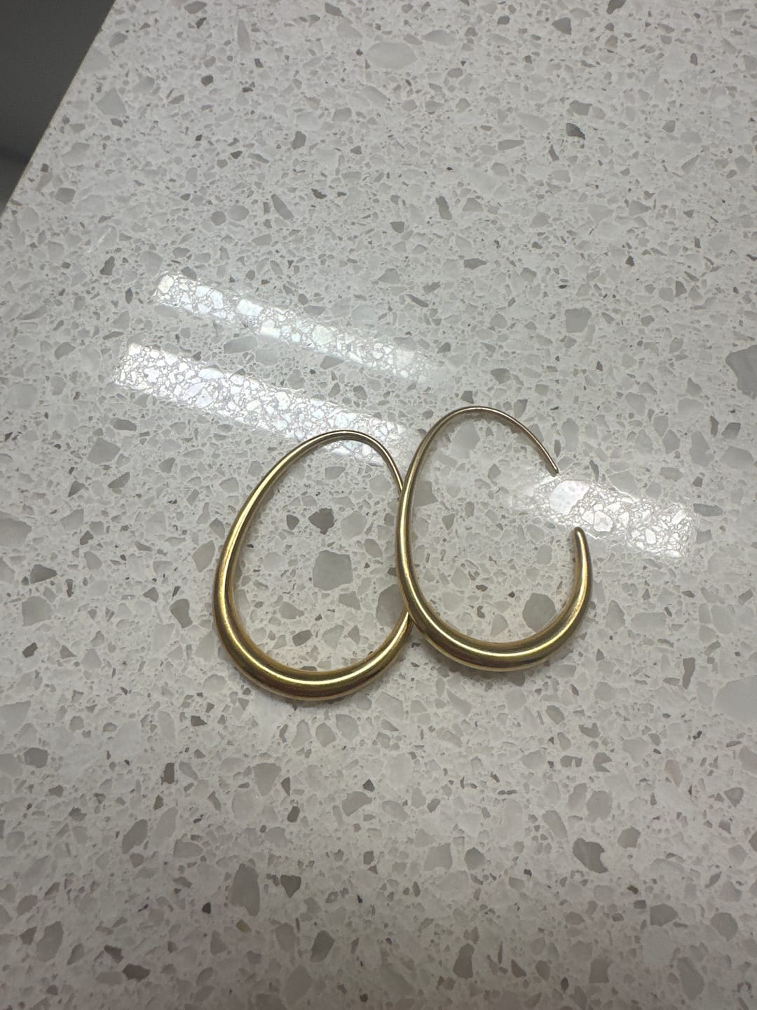 Customer photo review of Nica Gold Hoop Earrings