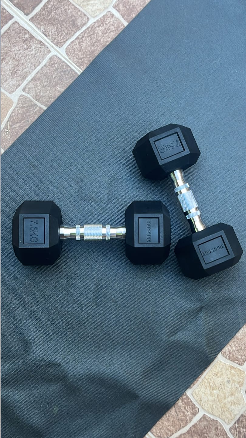 Customer photo review of Mancuerna Hexagonal (2.5 a 50 kg) IRONSIDE