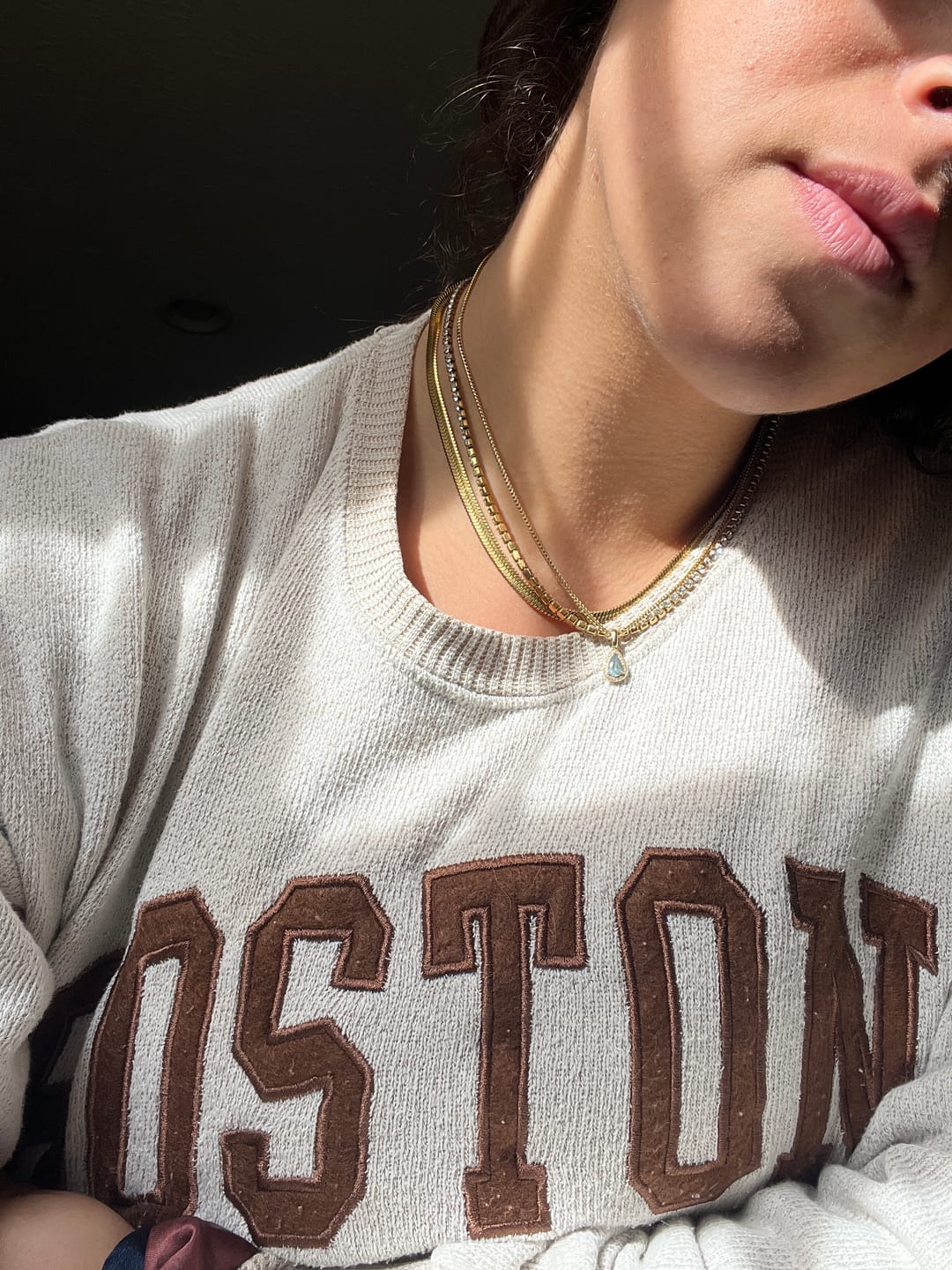 Customer photo review of Chelsea Herringbone Necklace (Bundle)