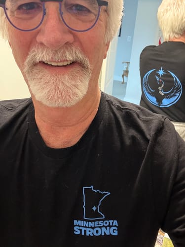 Customer photo review of Minnesota Strong Rebel Loon T-Shirt