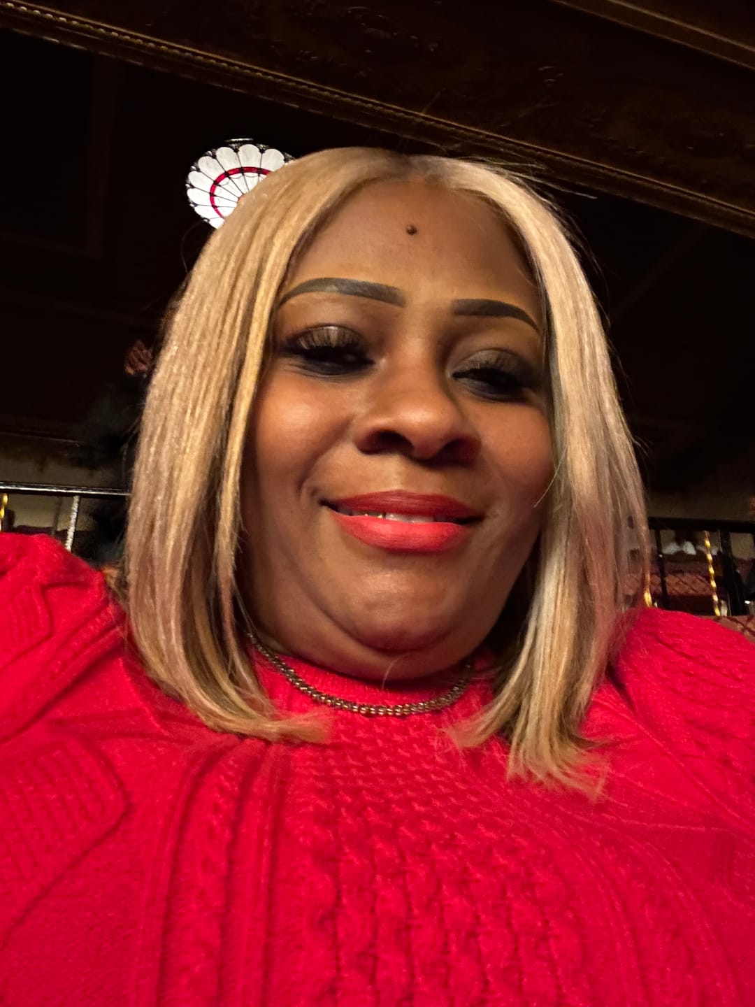 Customer photo review of Sensationnel Empire 100% Human Hair Yaki Weave - 10"