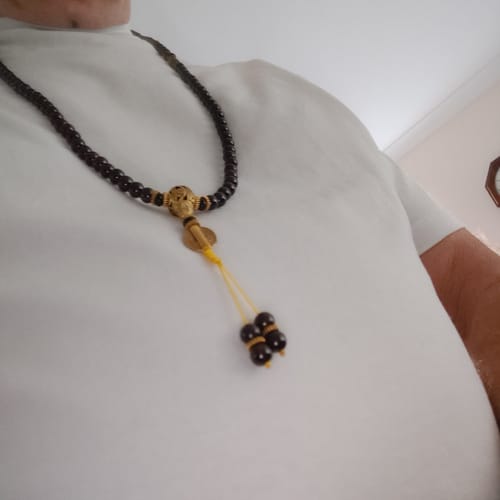 Customer photo review of Natural Garnet Mala of Spiritual Renewal