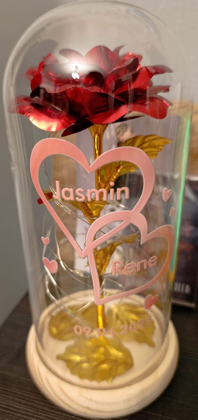 Customer photo review of Ich liebe dich - Paar-Goldene Rose