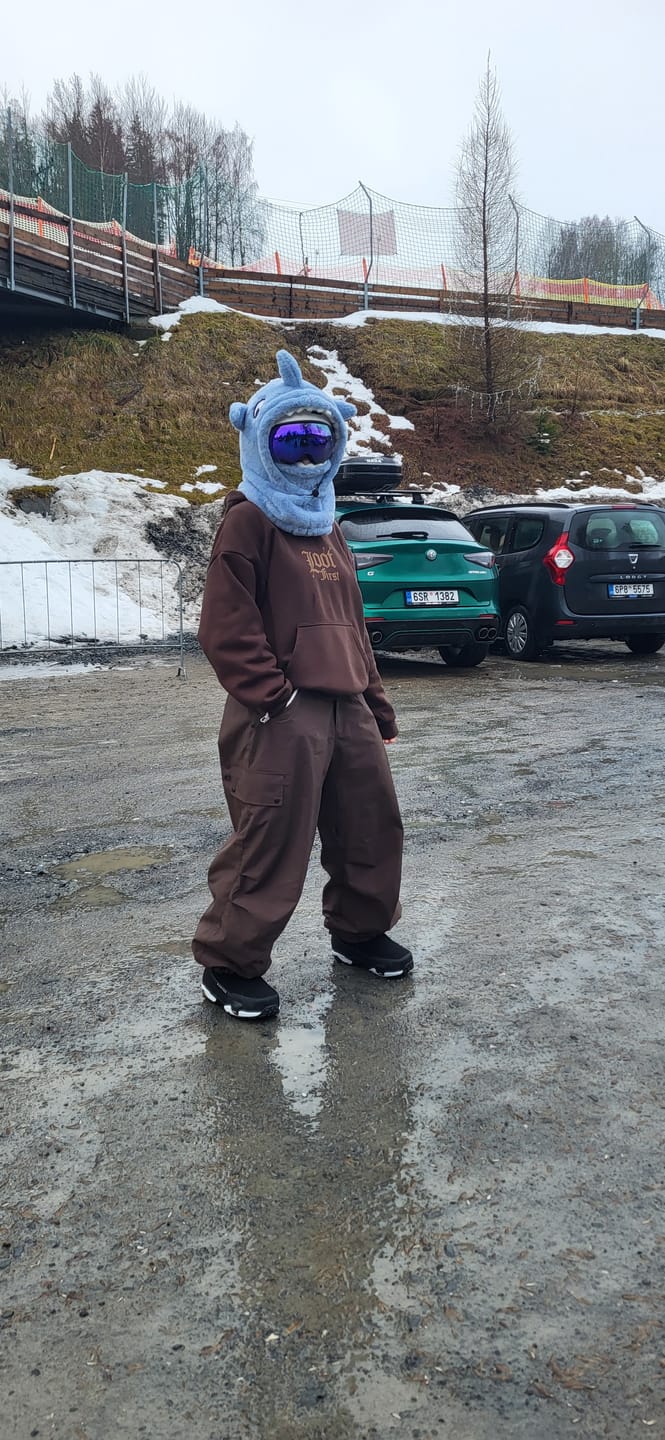 Customer photo review of Women's Coffee Baggy Wear-resistant Waterproof Snow Pants