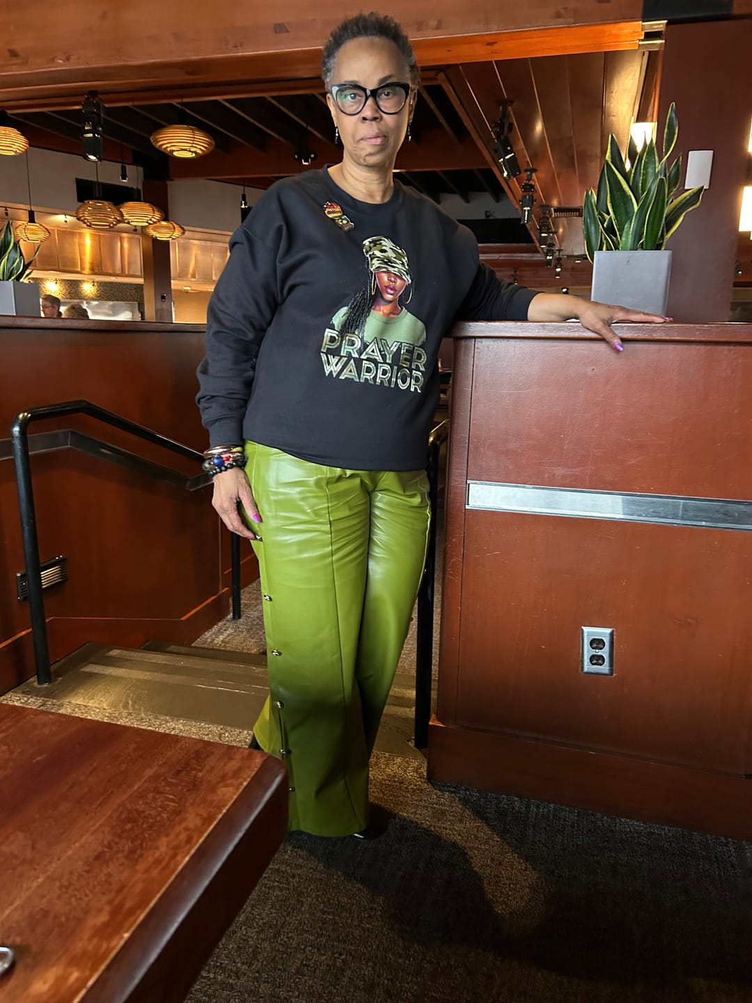 Customer photo review of Camo Prayer Warrior Sweatshirt