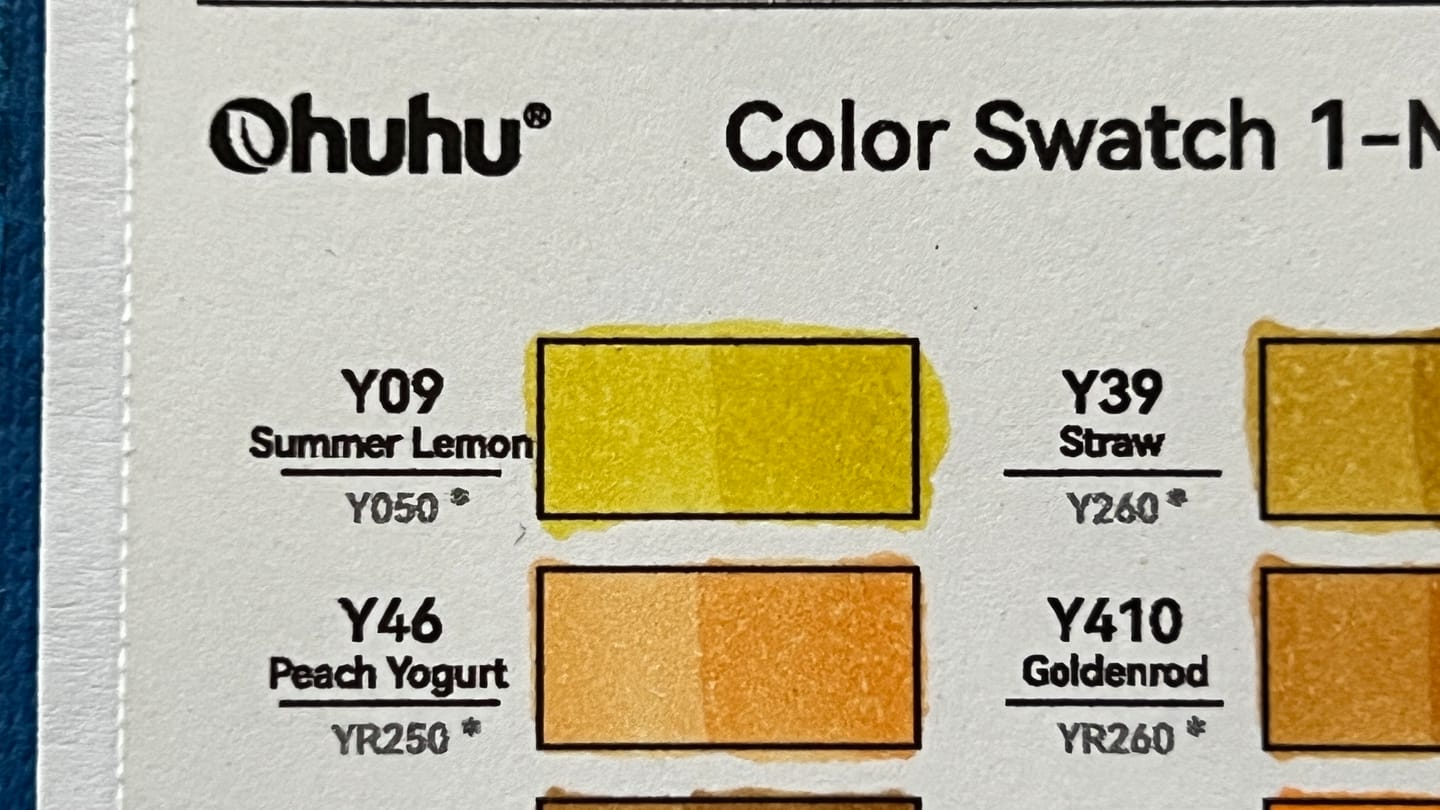 Customer photo review of Ohuhu Honolulu Y030 / Y02 Individual Marker, Brush & Chisel