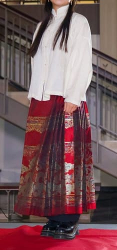 Customer photo review of Jiao Tang 焦糖 Caramel Ming Dynasty Pure Cotton Liling Duijin Pipa & Straight Sleeve Standing Collar Top