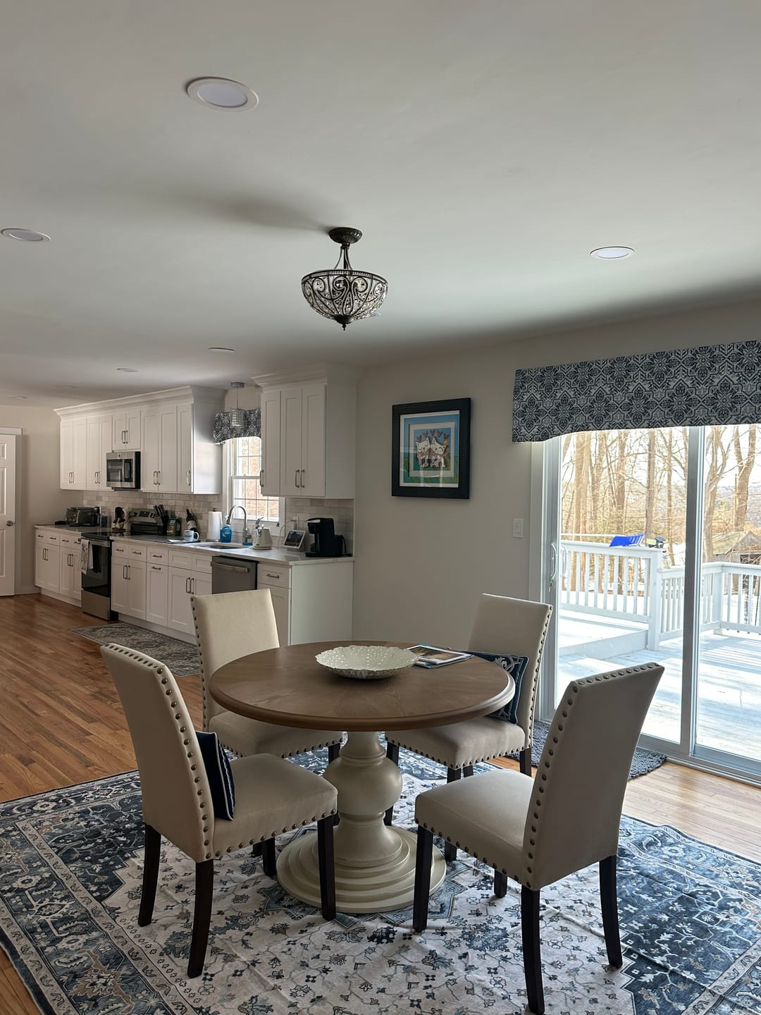 Customer photo review of Victorian Antique Bronze Crystal Semi Flush Light