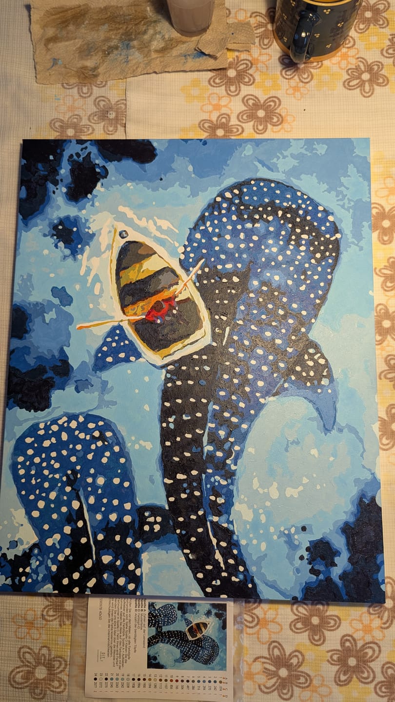 Customer photo review of Malen nach Zahlen - Walhaie - by Tiny Tami