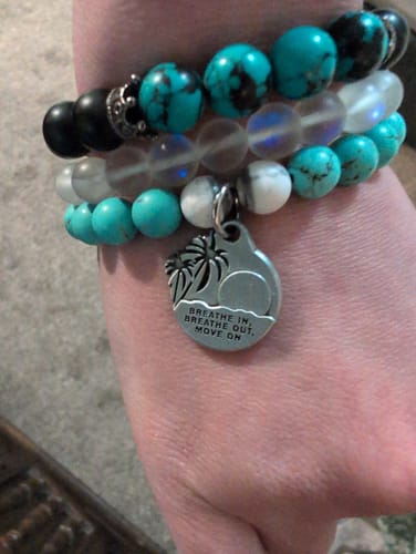 Customer photo review of BEADED – “BREATHE IN, BREATHE OUT, MOVE ON”