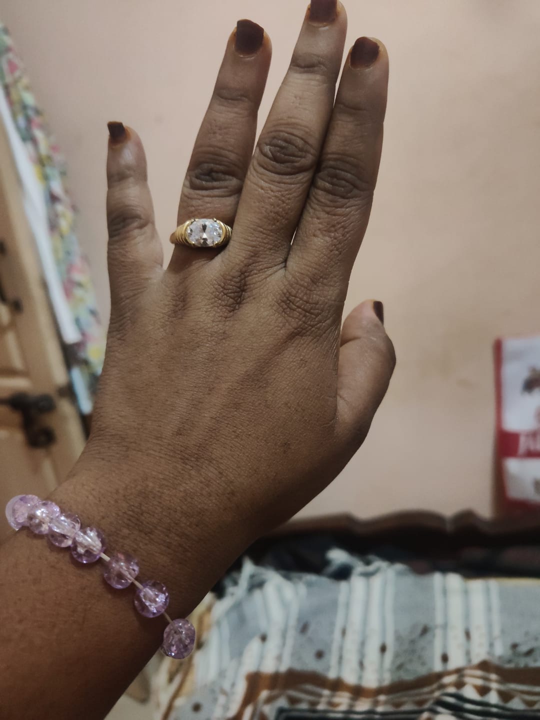 Customer photo review of Prism Spark White Stone Ring