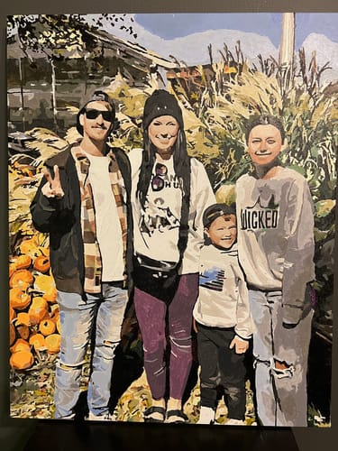 Customer photo review of Custom Portrait Paint By Numbers