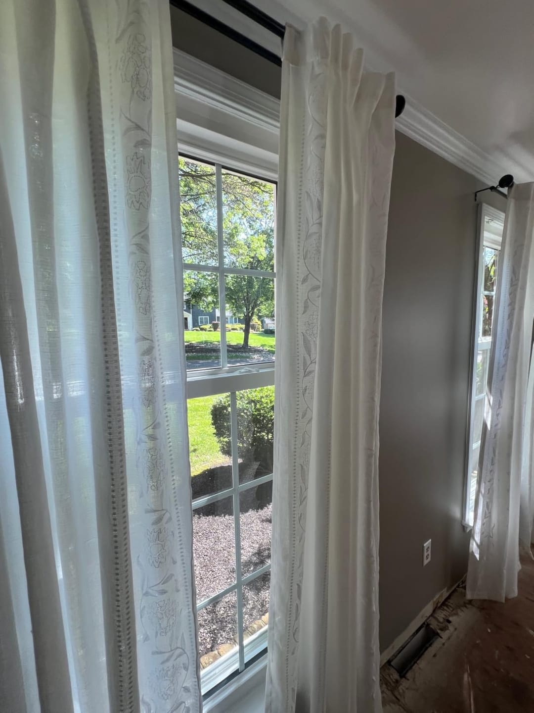 Customer photo review of Hydrangea Embroidered Linen Curtains