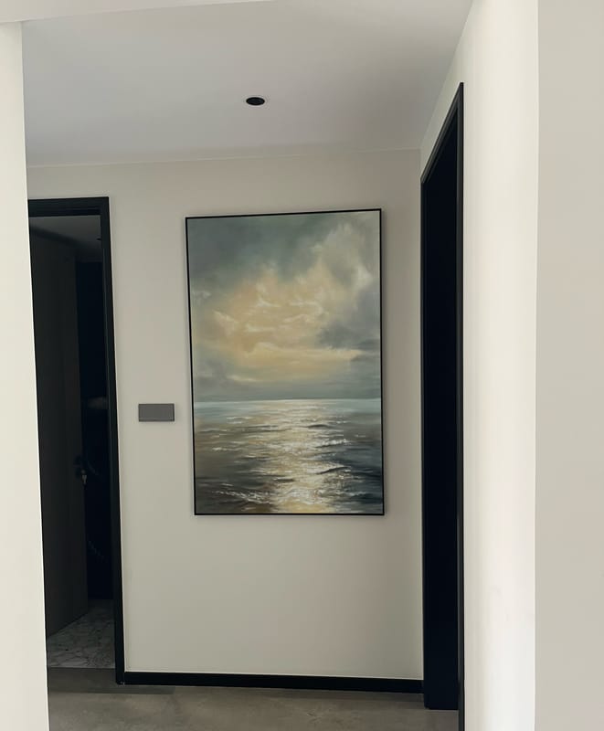 Customer photo review of Ocean And Sky Abstract Wall Art #OS096