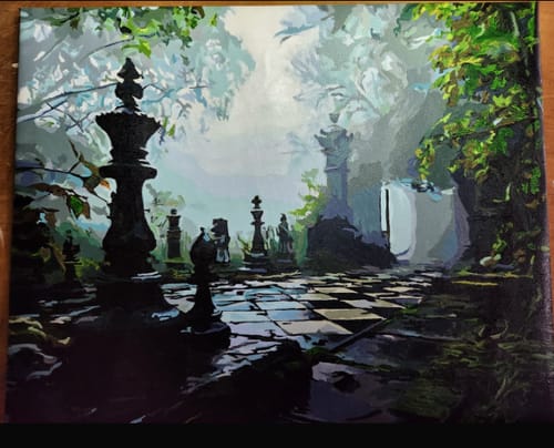 Customer photo review of Custom Landscape Paint By Numbers