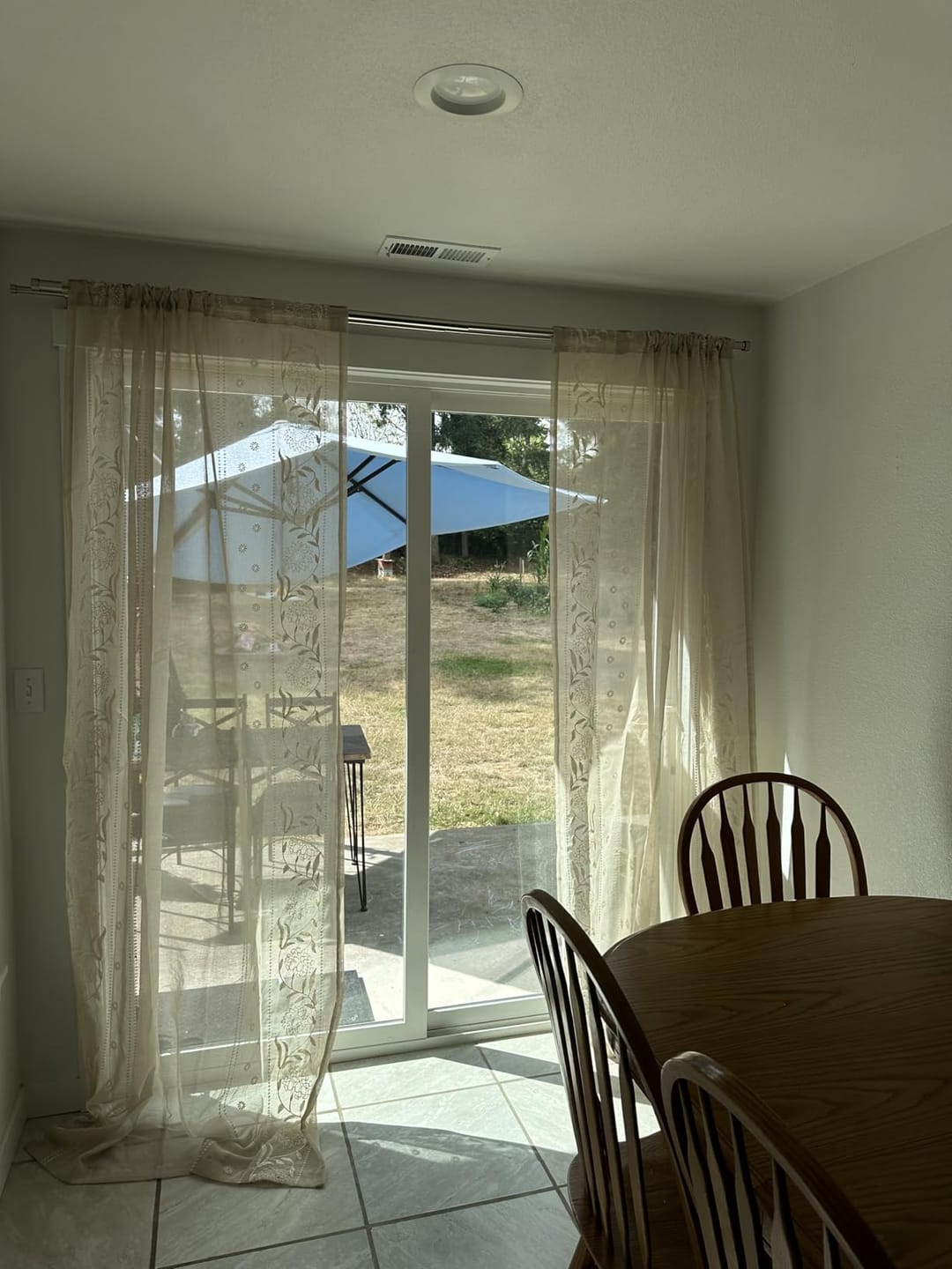 Customer photo review of Hydrangea Embroidered Linen Curtains