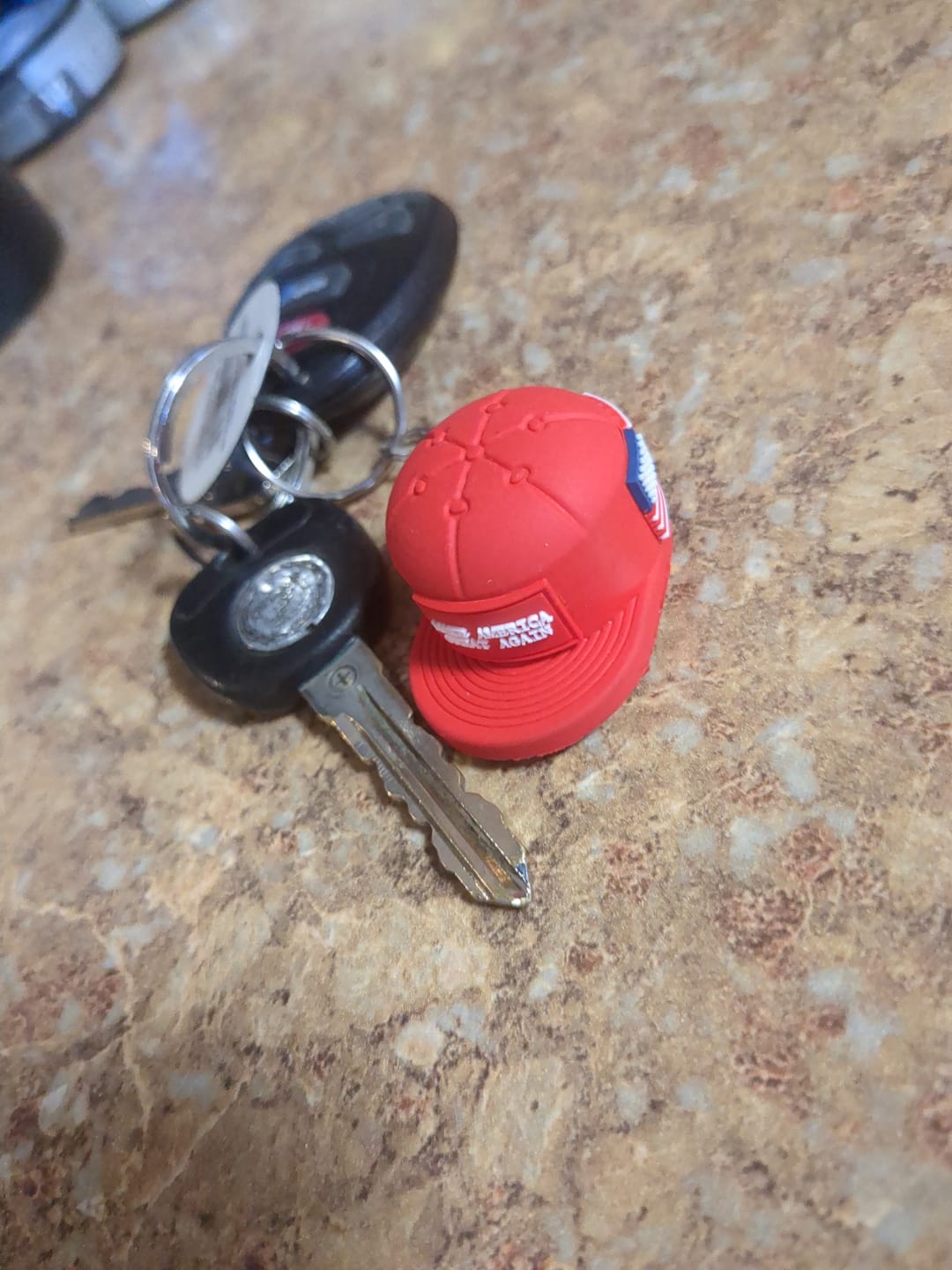 Customer photo review of MAGA Hat Keychain (Limited Edition)