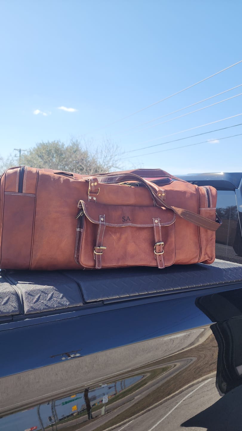 Customer photo review of Traveler Weekender Duffle Bag + FREE Toiletry Bag
