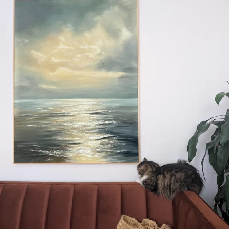 Customer photo review of Ocean And Sky Abstract Wall Art #OS096