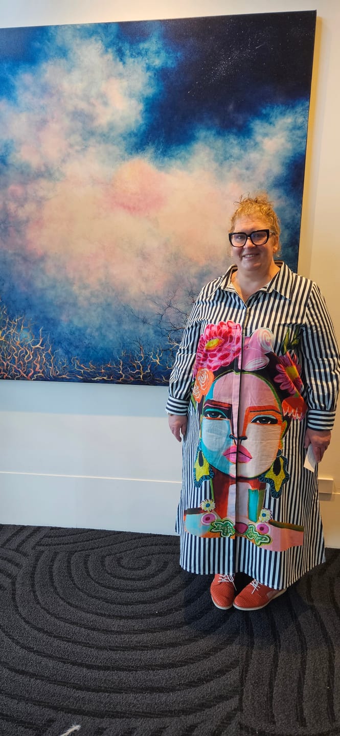 Customer photo review of Frida Shirt Dress - Navy