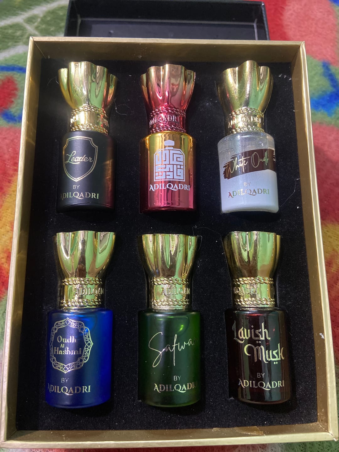 Customer photo review of Assorted Luxury Attar Perfume Gift Set (6 × 5.5Ml)
