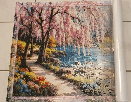 Customer photo review of 5D Diamond Painting – Fluss Landschaft