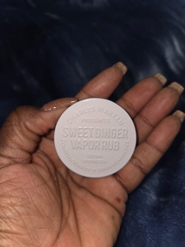 Customer photo review of Extra Strength Sweet Ginger Vapor Rub [Compact]