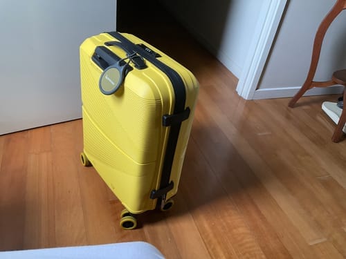 Customer photo review of American Tourister Airconic Lightweight Hardside Carry-On Spinner Suitcase - 55cm - Lemon Drop